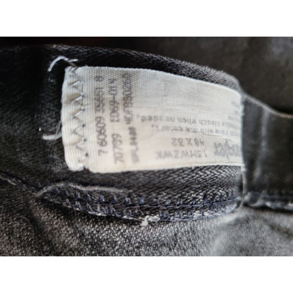 Vintage 80s Wrangler 13MWZWK Black Cowboy Cut Jeans Made in USA 42x32 Distressed - Picture 13 of 16